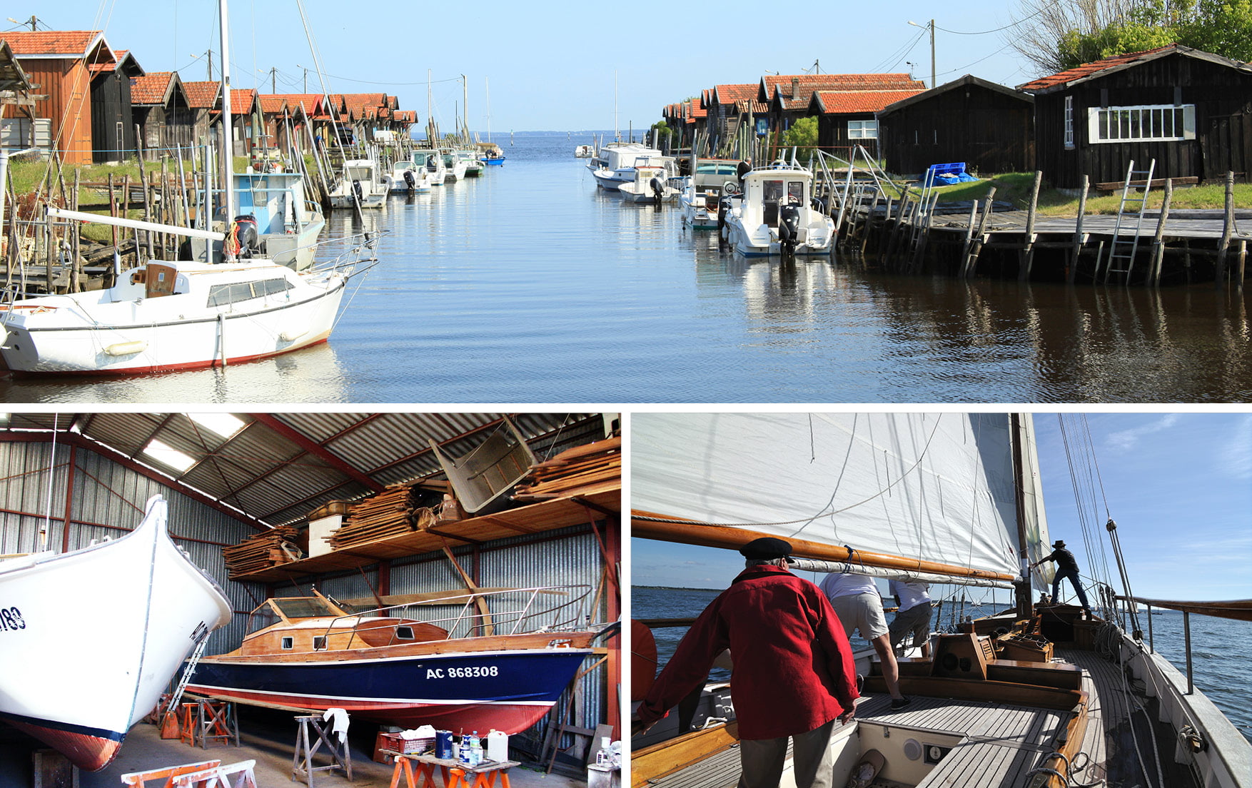 Le Bassin au fil de l'eau - port du canal chantier naval argo gujan - Bassin d'Arcachon