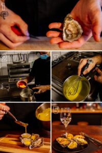 Les huîtres s’invitent à l’apéro ! - huitres sabayon champagne - Bassin d'Arcachon