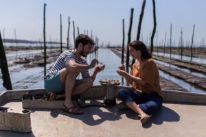 Dégustation dans un parc à huîtres du Bassin d'Arcachon