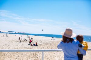 Les plages du Bassin d'Arcachon - plage du moulleau vue dune - Bassin d'Arcachon