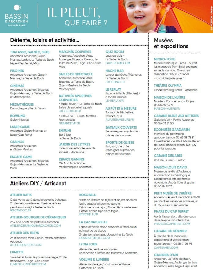 Il pleut, que faire ?