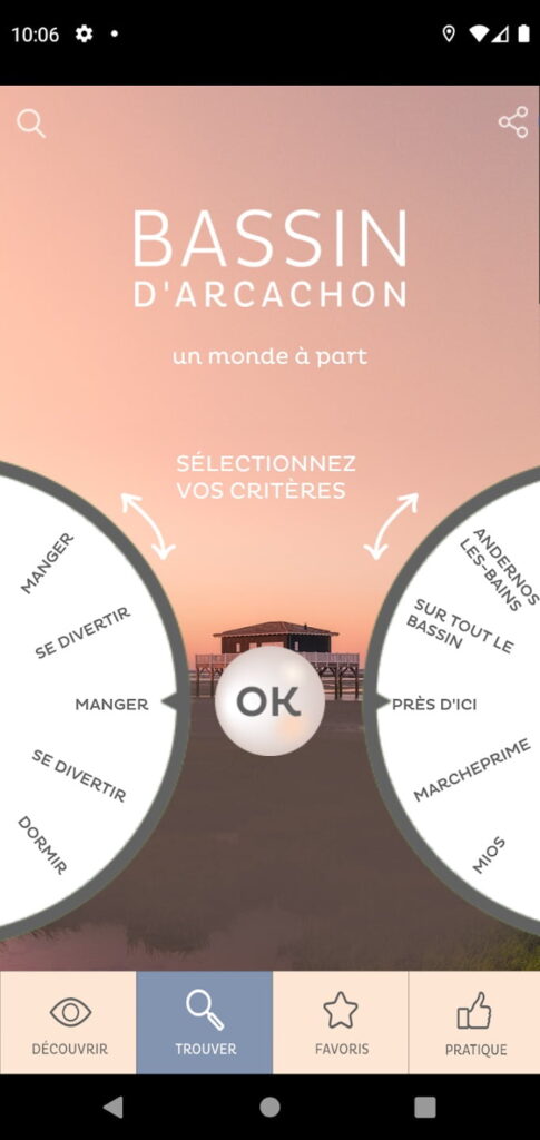 Télécharger notre application - app ecran 1 - Bassin d'Arcachon